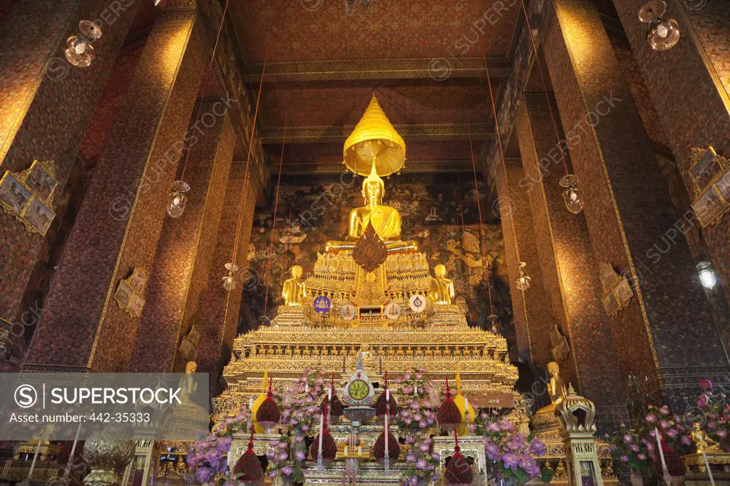 Interiors of a temple, Wat Pho, Bangkok, Thailand