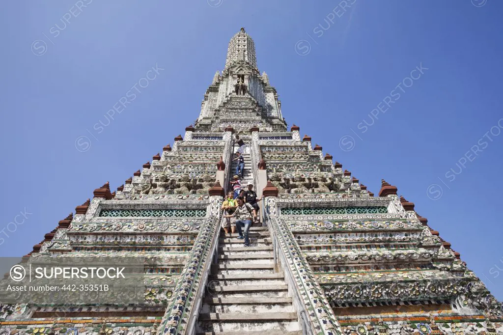 Low angle view of a temple, Wat Arun, Bangkok, Thailand