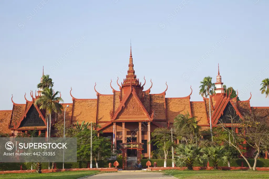 Facade of a museum, National Museum Of Cambodia, Phnom Penh, Cambodia