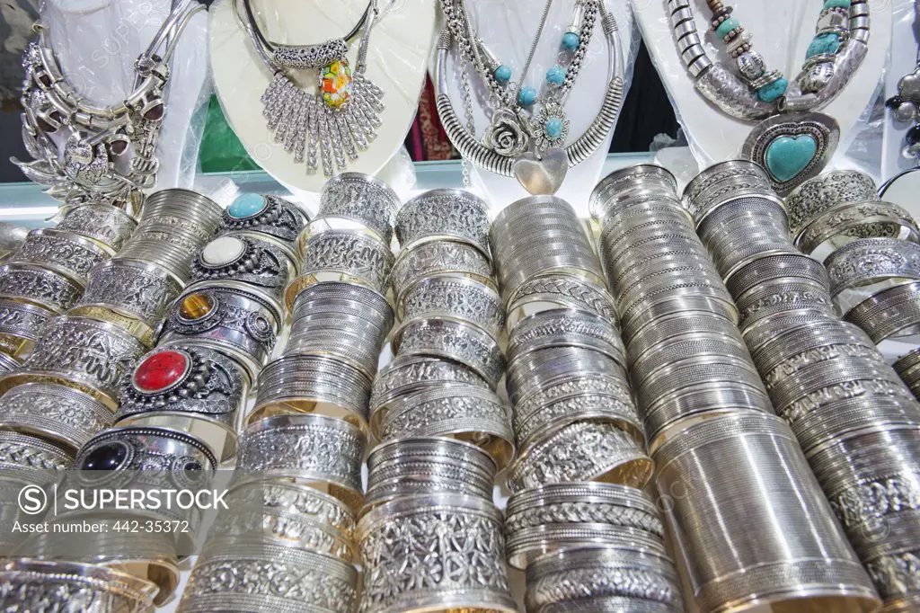 Jewelry displayed in a store, Siem Reap, Cambodia