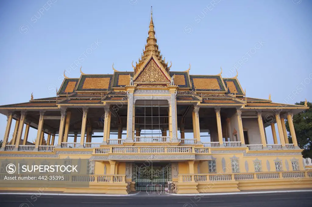 Low angle view of a building, Chan Chaya Pavilion, Royal Palace, Phnom Penh, Cambodia