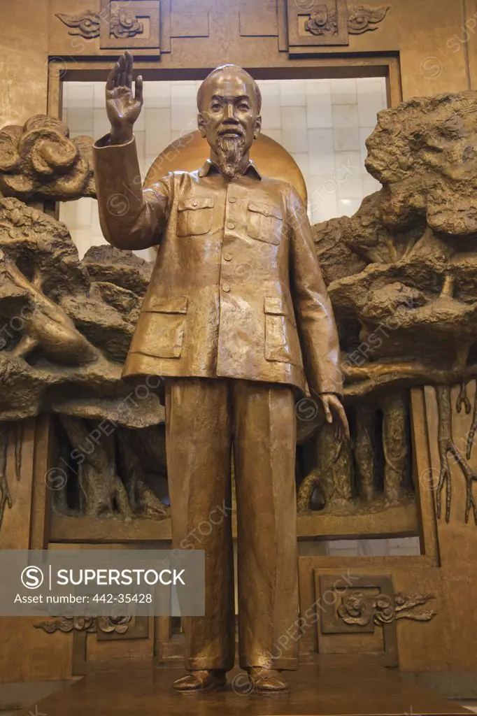 Statue of Ho Chi Minh in a museum, Ho Chi Minh Museum, Hanoi, Vietnam