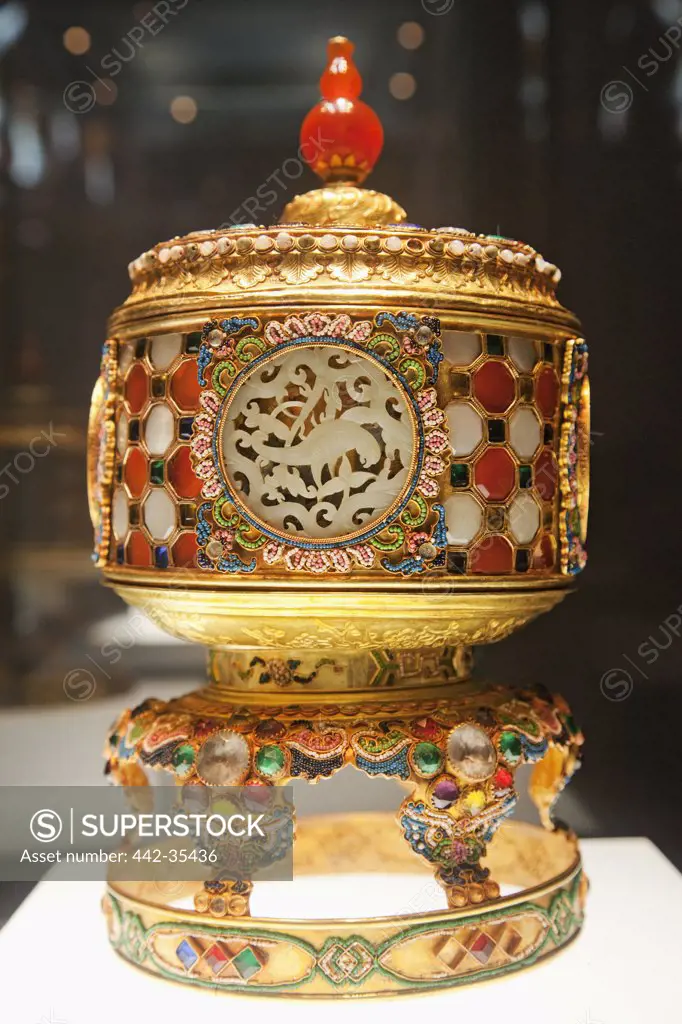 Close-up of an altar box in a museum, National Museum Of Vietnamese History, Hoan Kiem, Hanoi, Vietnam
