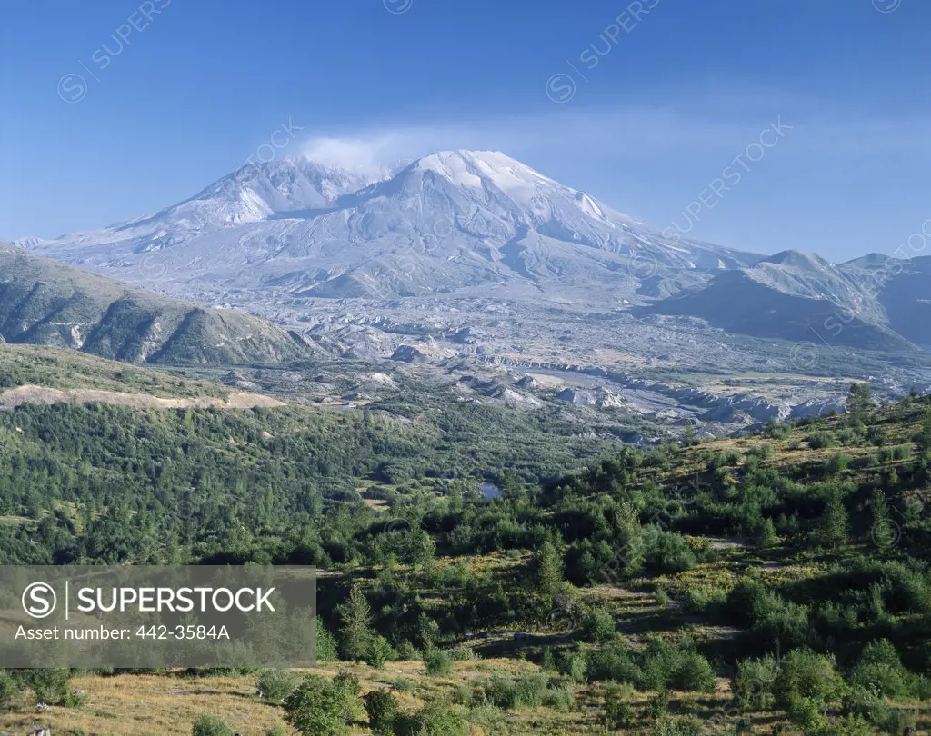 High angle view of a valley, Mount St. Helens, Mount St. Helens National Volcanic Monument, Washington, USA