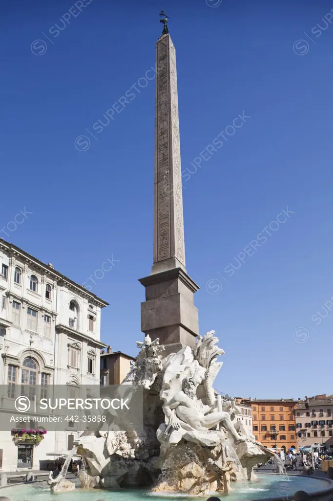 Italy, Rome, Fountain of the Four Rivers