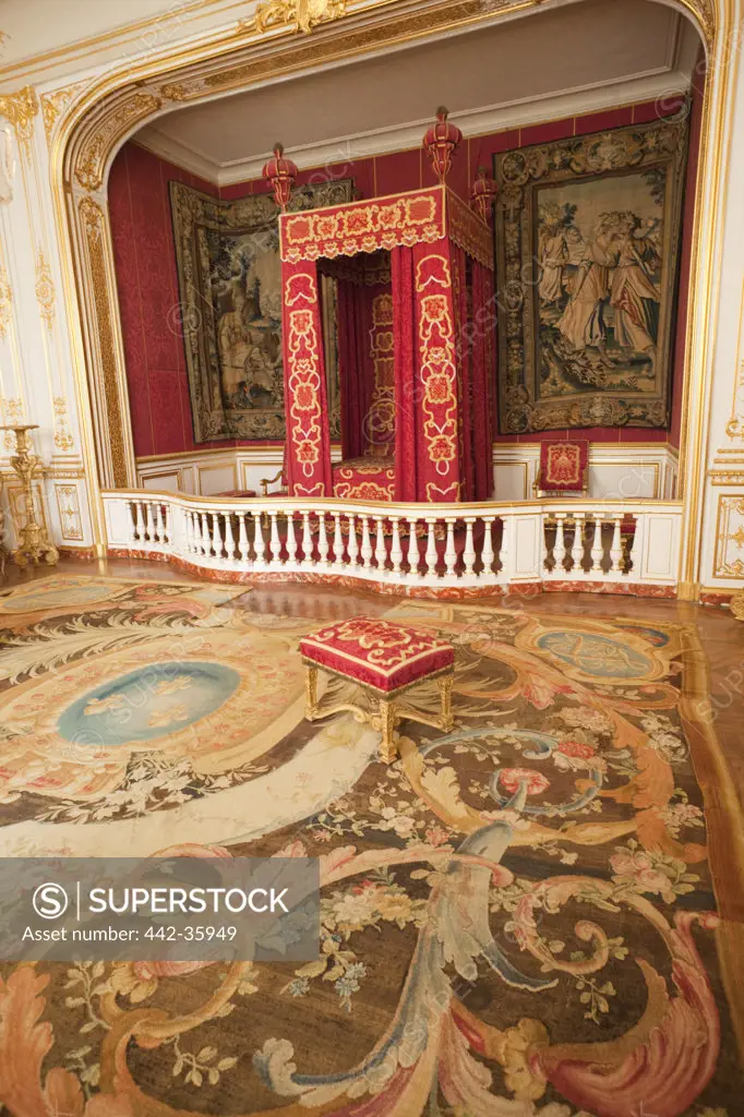 France, Loire Valley, Chambord Castle, King Louis XIV Bedroom