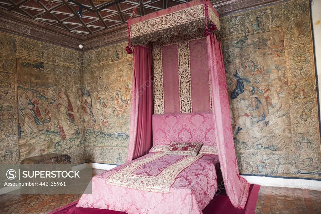 France, Loire Valley, Chenonceau Castle, The Five Queens' Bedroom