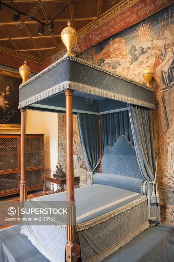 France, Loire Valley, Chenonceau Castle, Diane de Poitiers' Bedroom
