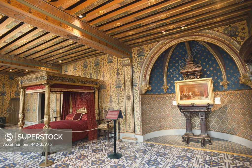 France, Loire Valley, Blois Castle, Henry III Bedchamber