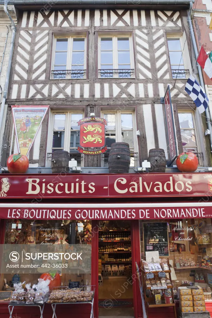 France, Normandy, Honfleur, Shop Selling Traditional Local Produce