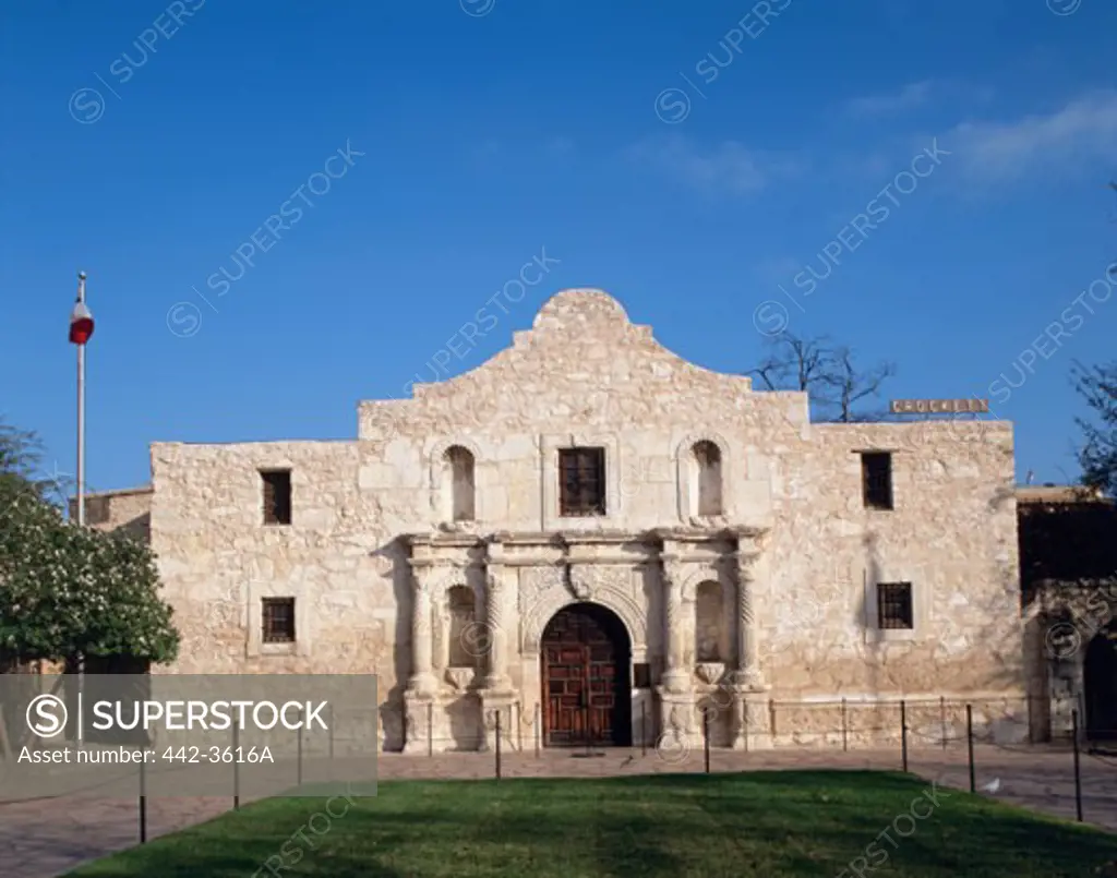 Facade of a mission, Alamo, San Antonio, Texas, USA
