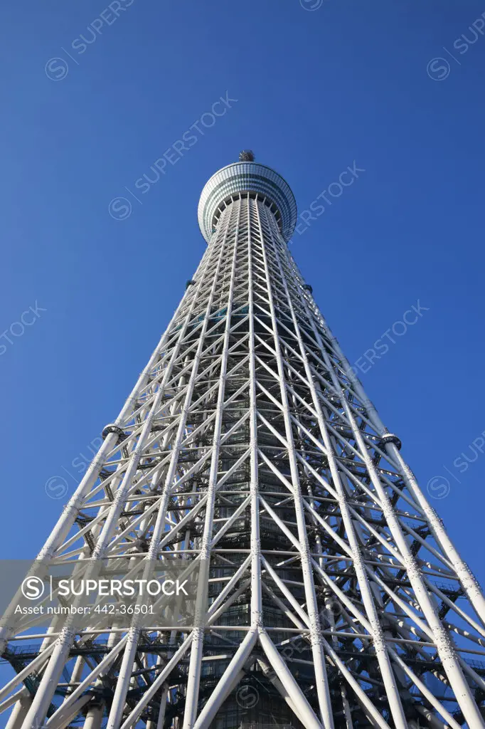 Low angle view of a tower, Tokyo Sky Tree, Asakusa, Tokyo, Japan
