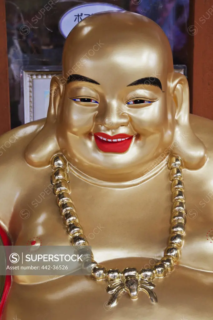 Laughing Buddha statue, Asakusa, Tokyo, Japan