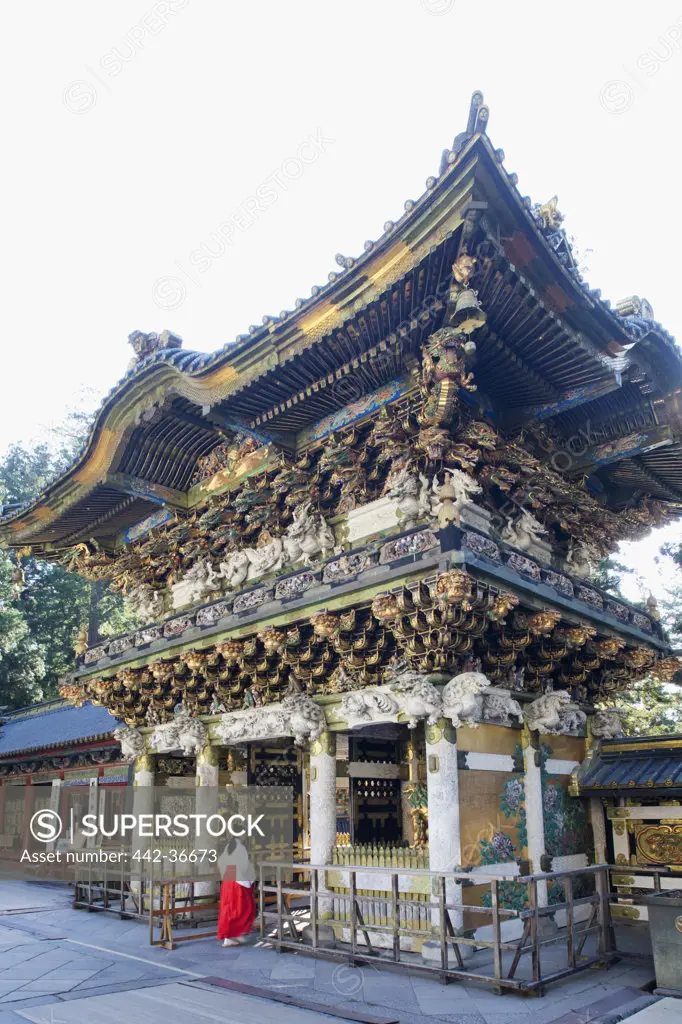Entrance of a shrine, Yomeimon Gate, Toshu-gu Shrine, Nikko, Honshu, Japan