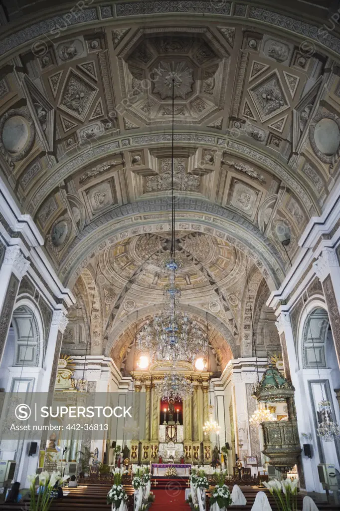 Interiors of a church, San Agustin Church, Intramuros, Manila, Philippines