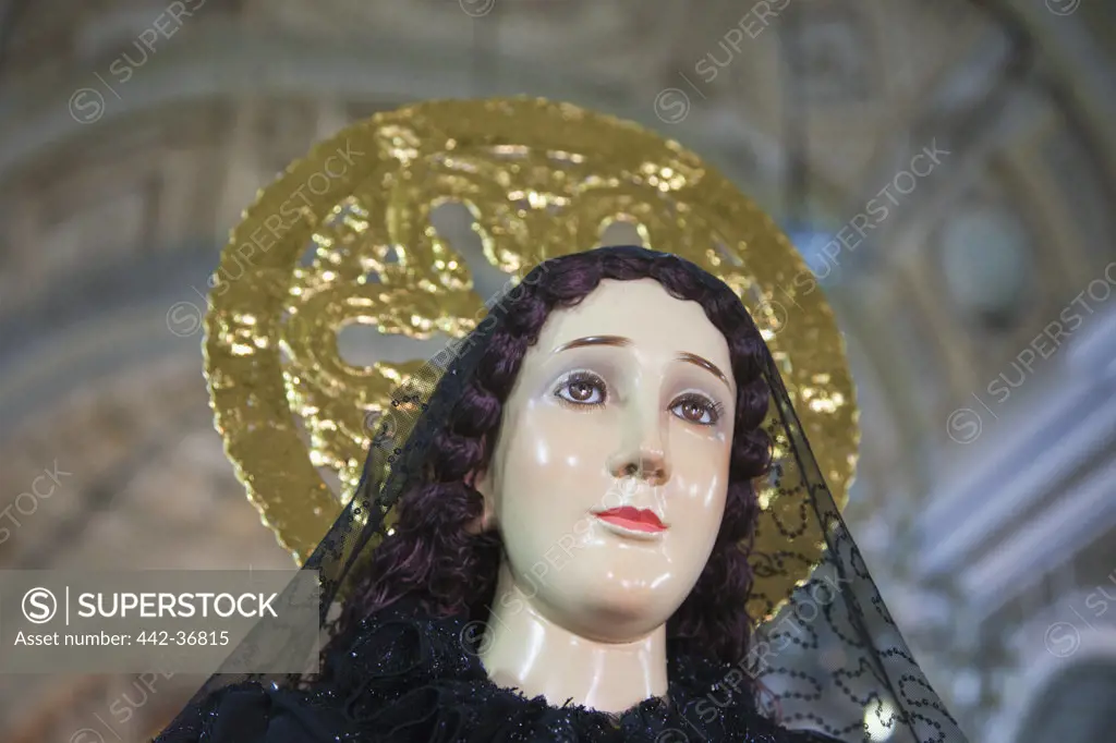 Statue of St. Monica of Tagaste (Mother of St. Augustine) in a church, San Agustin Church, Intramuros, Manila, Philippines