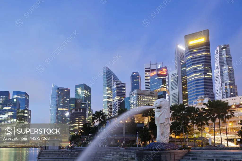 Merlion Statue at Marina Bay, Singapore City, Singapore