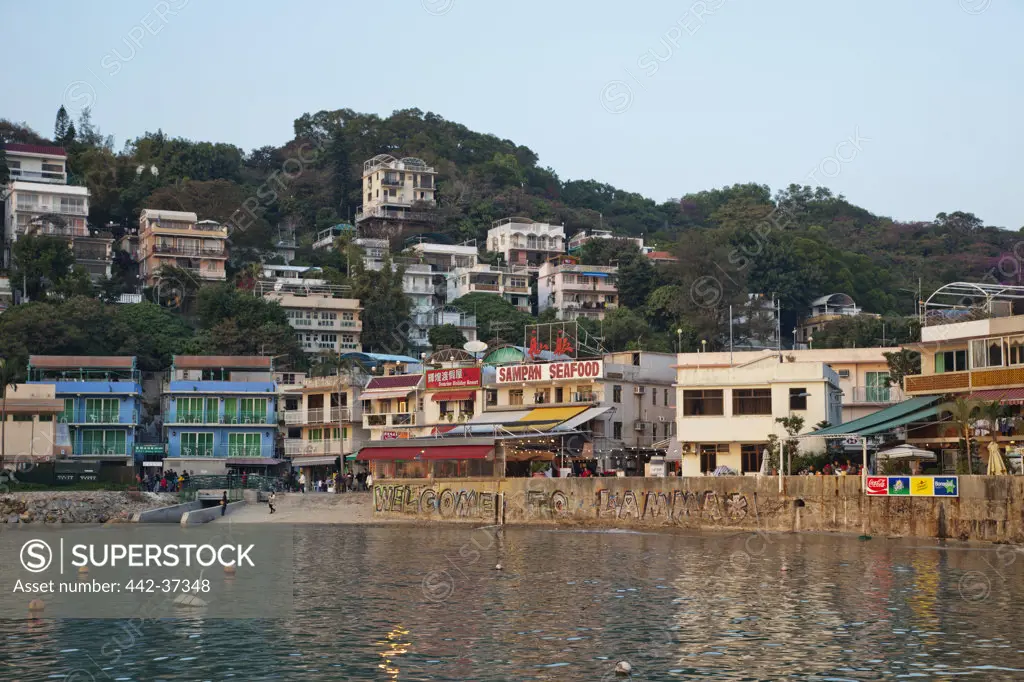 Town at the waterfront, Yung Shue Wan, Lamma Island, Hong Kong, China