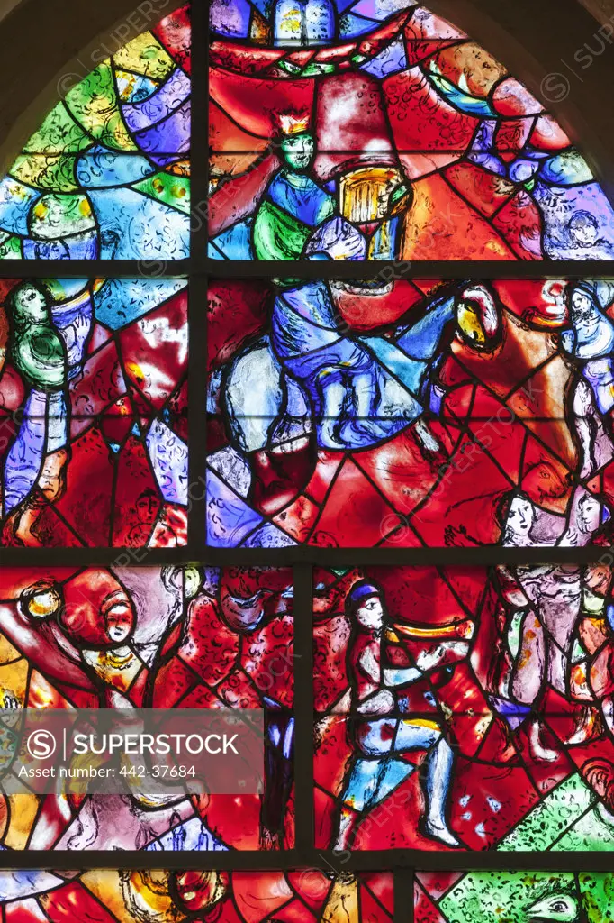 UK, England, West Sussex, Chichester, Chichester Cathedral, The Marc Chagall Window