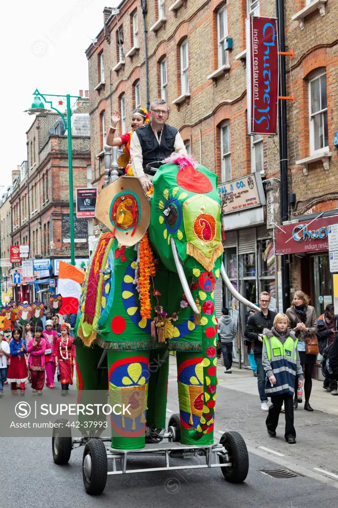England, London, Banglatown, Bengali New Year Festival, Boishakhi Mela Parade, Festival Float