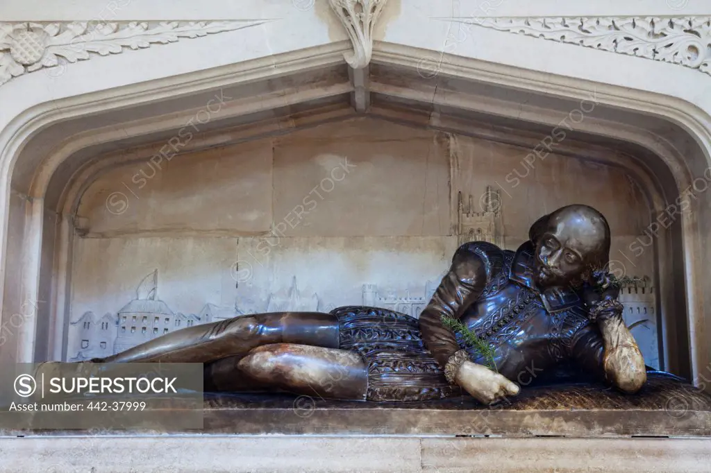 England, London, Southwark, Southwark Cathedral, Shakespeare Memorial Statue