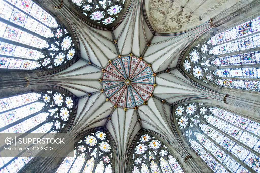 England, Yorkshire, York, York Minster, The Chapter House Ceiling