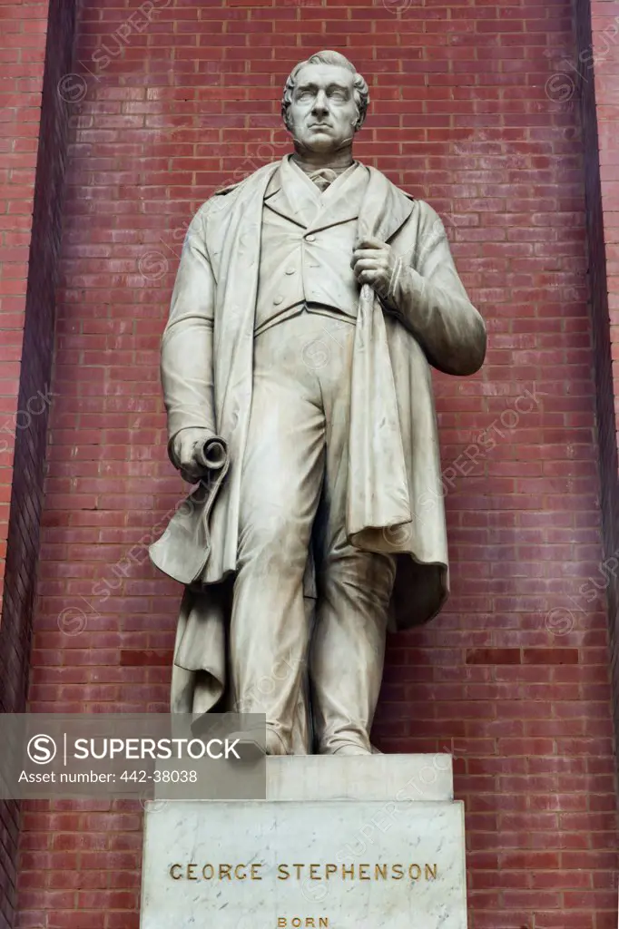 England, Yorkshire, York, The National Railway Museum, Statue of George Stephenson