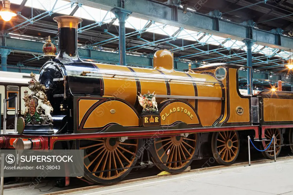 England, Yorkshire, York, The National Railway Museum, The Gladstone Steam Locomotive