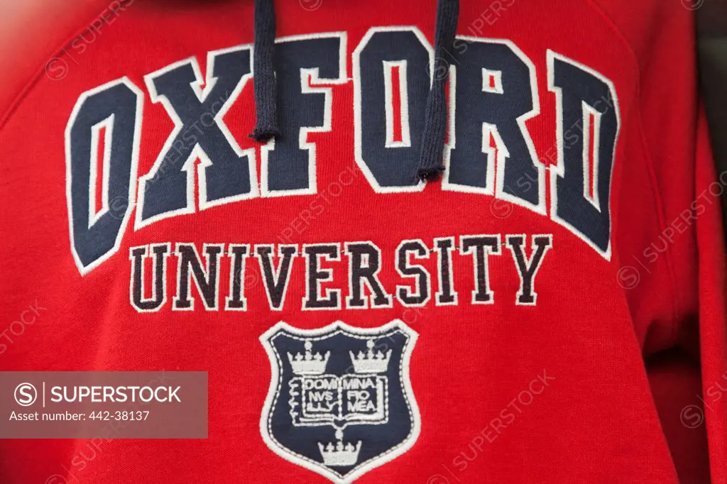 England, Oxfordshire, Oxford, Oxford University Sweatshirt