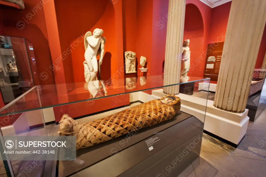 England, Oxfordshire, Oxford, Ashmolean Museum, Egyptian Mummy Exhibit