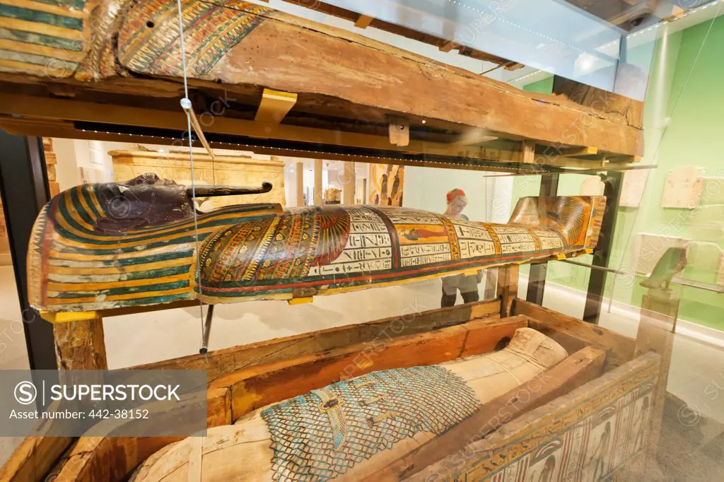 England, Oxfordshire, Oxford, Ashmolean Museum, Egyptian Mummy Exhibit