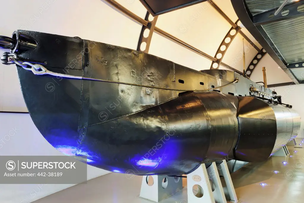 England, Hampshire, Gosport, Royal Navy Submarine Museum, X-24 Mini Submarine