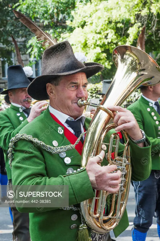 Oktoberfest Parade marching band, Munich, Bavaria, Germany