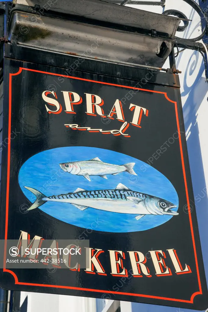 UK, England, Devon, Brixham, Brixham Harbour, Pub Sign