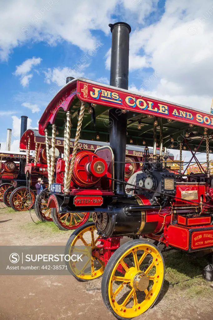 UK, England, Dorset, Blanford, The Great Dorset Steam Fair, Historic steam-powered engines