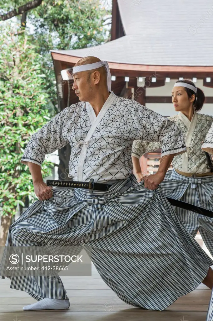 Japan, Honshu, Kanto, Tokyo, Yasukuni Shrine, Martial Arts Swordsmanship Show