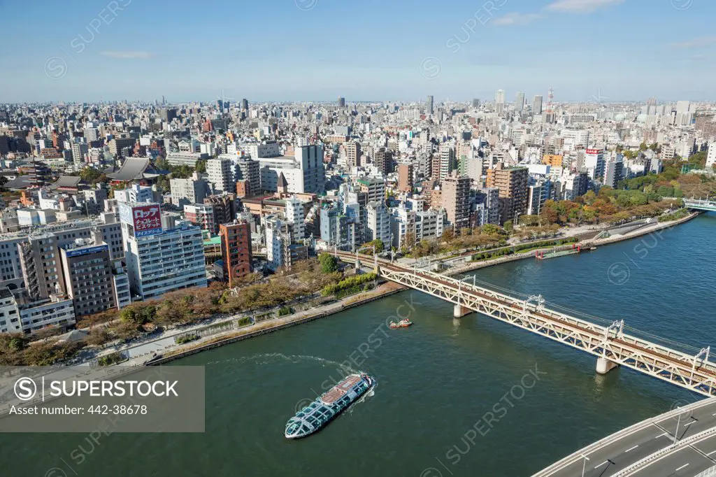 Japan, Honshu, Kanto, Tokyo, Asakusa Area Skyline
