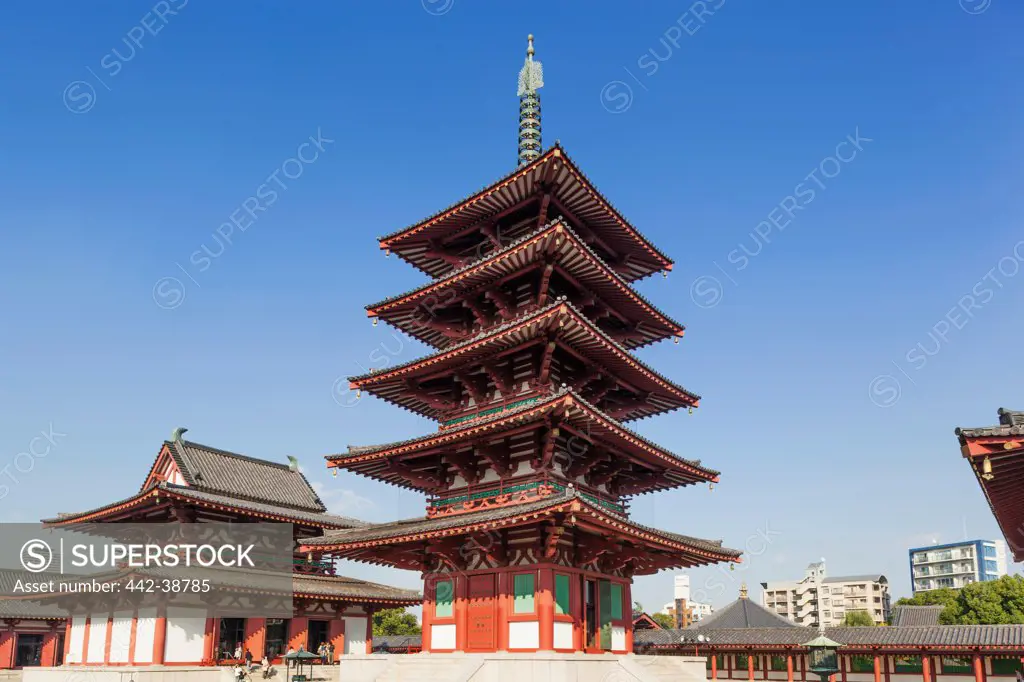 Japan, Honshu, Kansai, Osaka, Tennoji, Shitennoji Temple