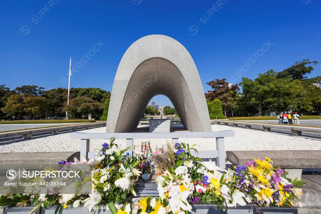 Japan, Kyushu, Hiroshima, Peace Memorial Park, Cenotaph for the A-Bomb Victims
