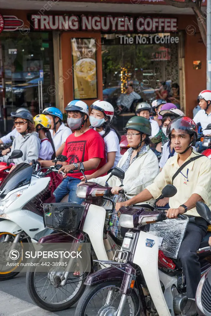 Vietnam, Ho Chi Minh City, Motorbike Traffic