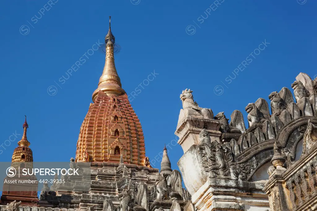 Low angle view of a temple, Ananda Temple, Bagan, Mandalay, Myanmar