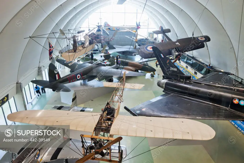 UK, England, London, Hendon, The Royal Airforce Museum, Display of Vintage Aircraft