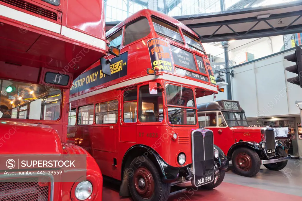 UK, England, London, Covent Garden, London Transport Museum, Vintage Buses