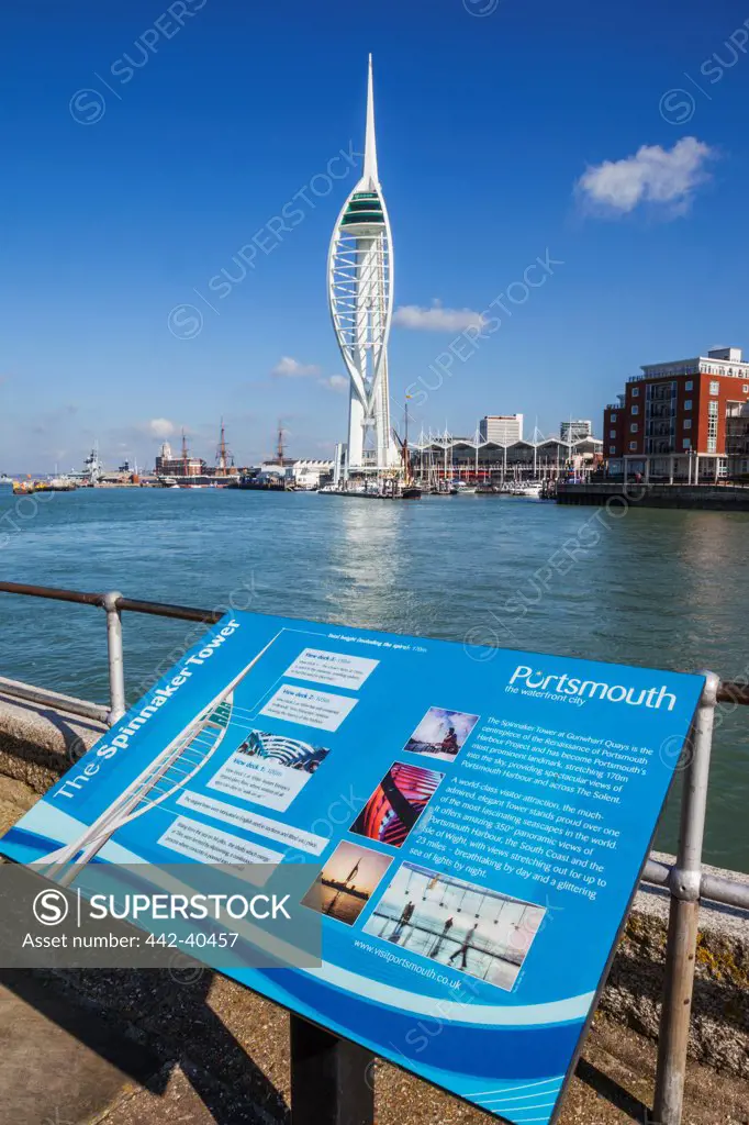 Tower at the waterfront, Spinnaker Tower, Portsmouth, Hampshire, England