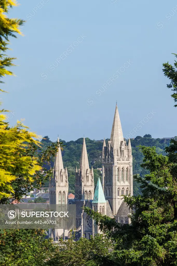 Cathedral in a city, Truro Cathedral, Truro, Cornwall, England
