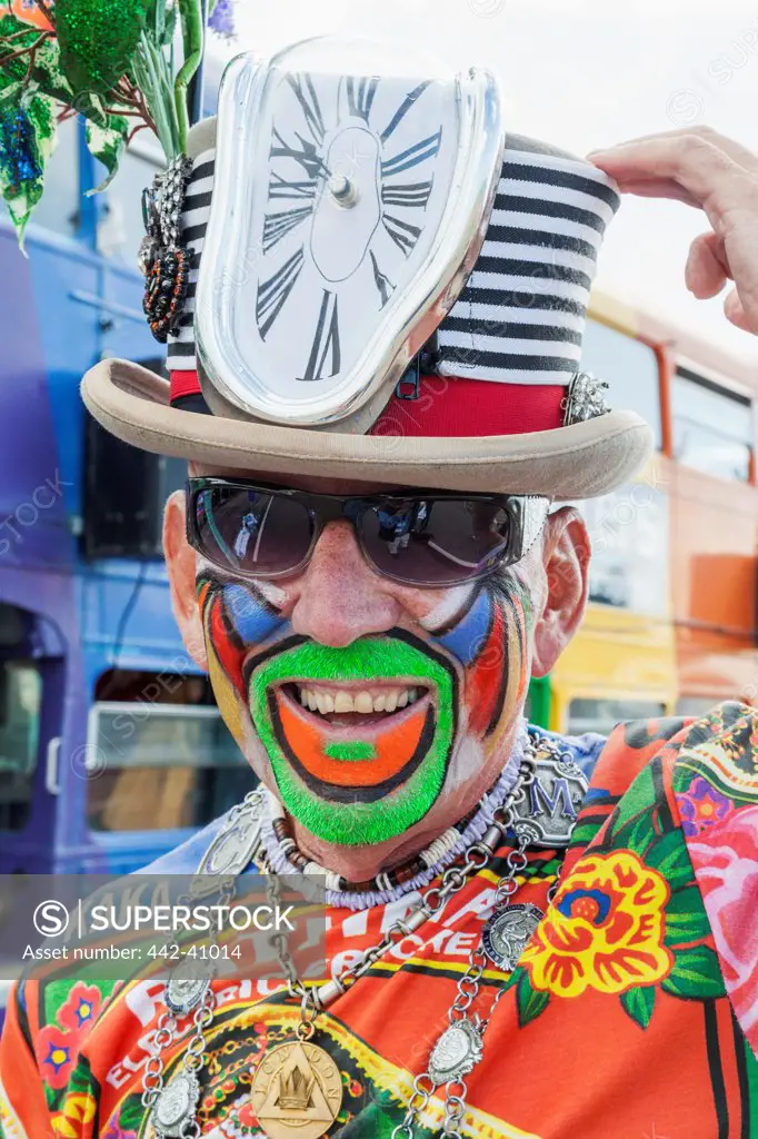 Parade participant in Brighton Gay Pride Parade, Brighton, East Sussex, England
