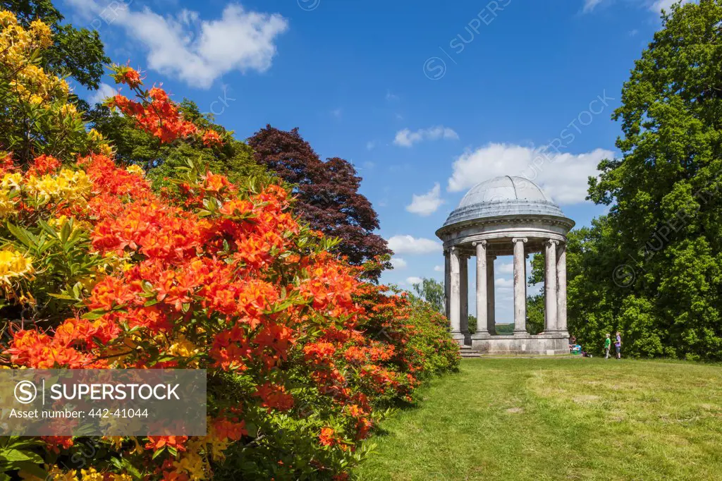 Gazebo in a park of Ionic Rotunda, Petworth House, Petworth, West Sussex, England