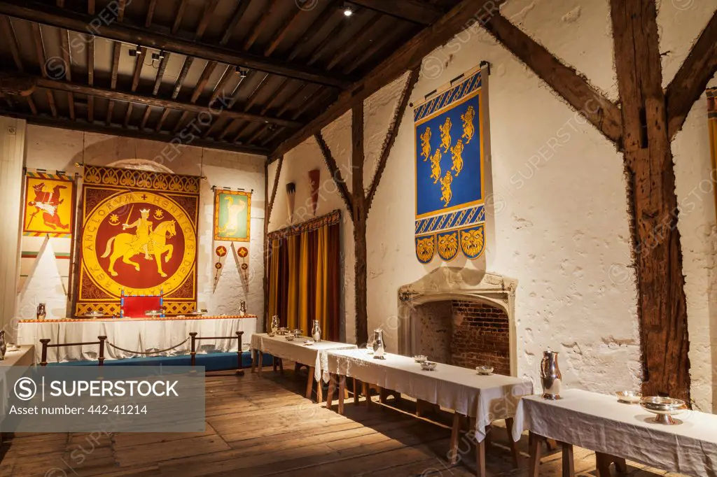Exhibition in the museum of a castle, Great Tower, Dover Castle, Dover, Kent, England