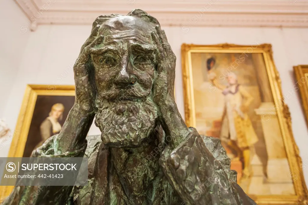 Bronze Bust of George Bernard Shaw by Kathleen Scott in Russell-cotes Art Gallery and Museum, Bournmouth, Dorset, England