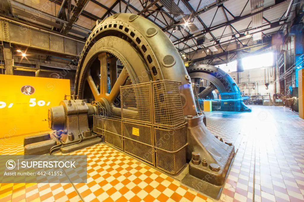 Blower hall of a steel mill, Volklinger Hutte, Volklingen, Saarland, Germany